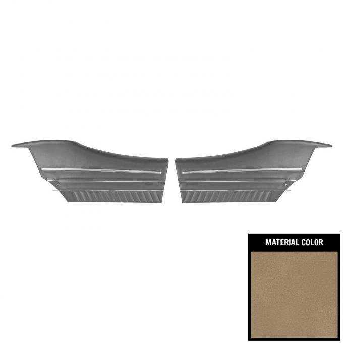 PUI Interiors 1970 Pontiac GTO/LeMans Hardtop Pre-Assembled Sandalwood Rear Door Panels PD465C
