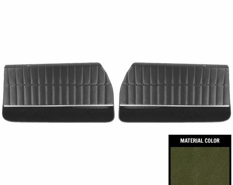 PUI Interiors 1971-72 Chevrolet Monte Carlo Pre-Assembled Dark Green Front Door Panels 71MD25-P