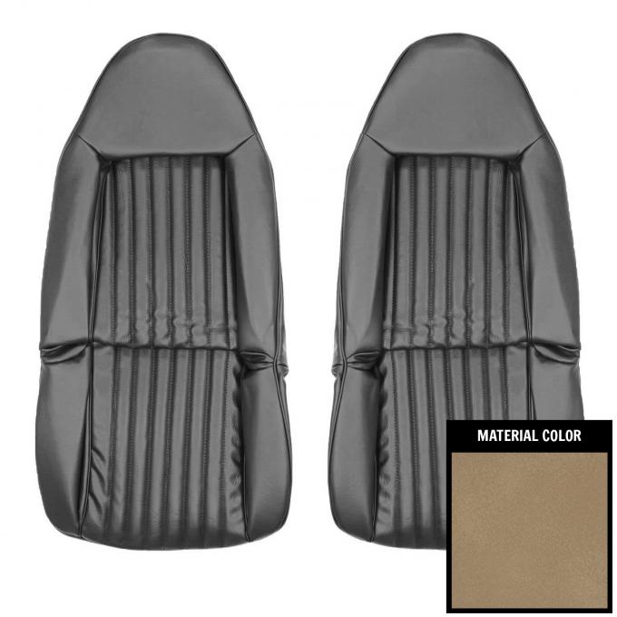 PUI Interiors 1973 Chevrolet Malibu/Laguna Sandalwood Front Swivel Bucket Seat Covers 73AS41U