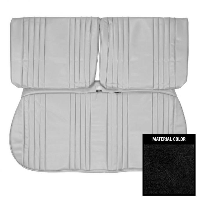 PUI Interiors 1965 Buick Skylark Black Front Bench Seat W/O Arm Rest Cover 65US10B