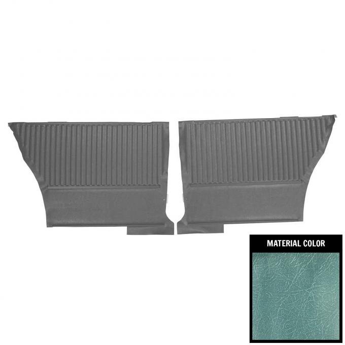 PUI Interiors 1964 Chevrolet Chevelle Hardtop Light Blue Gold Edition Rear Door Panels DO302C