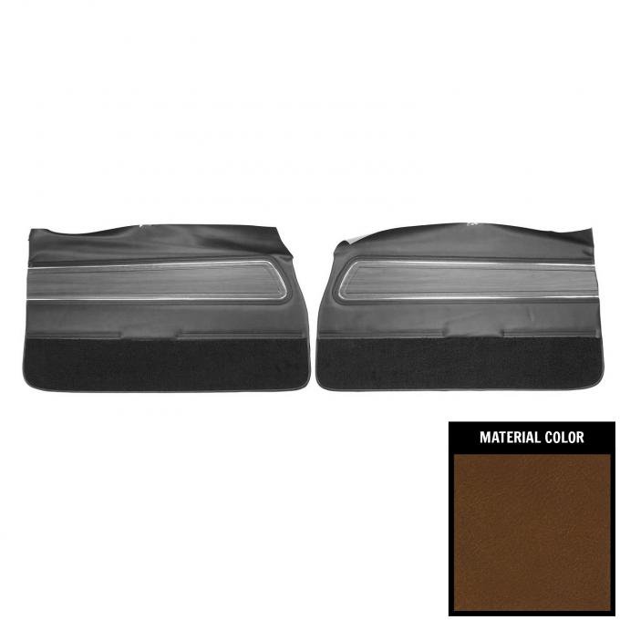 PUI Interiors 1972 Oldsmobile Cutlass "S" Dark Saddle Front Door Panels 72CD422
