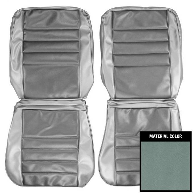 PUI Interiors 1965 Chevrolet Chevelle Slate/Blue Front Bucket Seat Covers 65AS44U