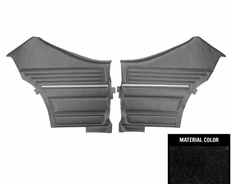 PUI Interiors 1968 Chevrolet Chevelle Hardtop Pre-Assembled Black Rear Door Panels PD310C