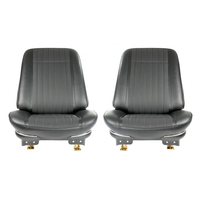 PUI Interiors 1970 Pontiac GTO/LeMans Sport Black Pre-Assembled Front Bucket Seats 70GS10US-P