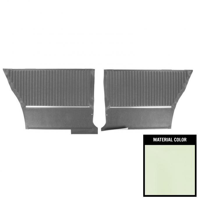 PUI Interiors 1964 Chevelle Hardtop White Pre-Assembled Gold Edition Rear Door Panels PDO304C