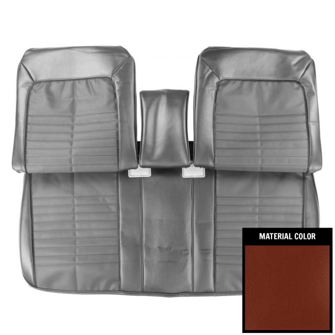 PUI Interiors 1971 Pontiac GTO/LeMans Sport Sienna Brown Front Bench W/Arm Rest Seat Cover 71GS07BS1