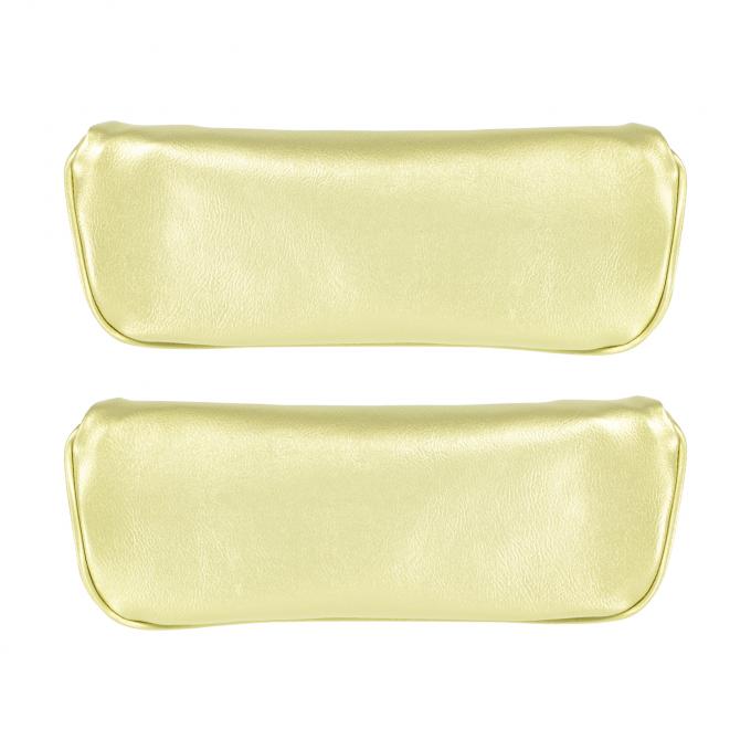 PUI Interiors 1968-1972 Chevelle/GTO/Cutlass/Skylark/Nova Prchmnt Bucket Seat Head Rest Covers 68AH27U
