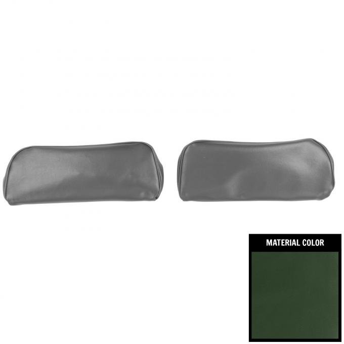 PUI Interiors 1968-1972 GM A-Body & Nova Dark Green Bucket Seat Head Rest Covers 68AH25U