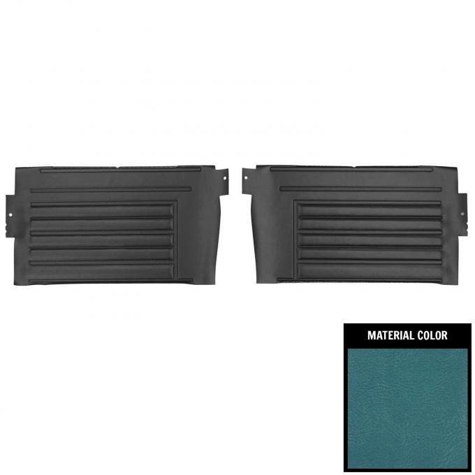 PUI Interiors 1967 Chevrolet Chevelle Convertible Bright Blue Gold Edition Rear Door Panels DO233V