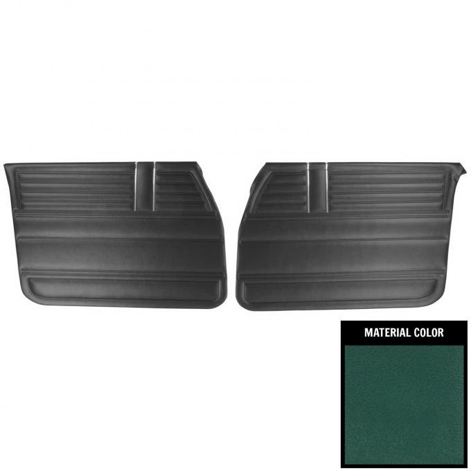 PUI Interiors 1968 Concours Estate/Malibu 4 Door Sedan/Wagon Dark Aqua Front Door Panels 68AD4D04
