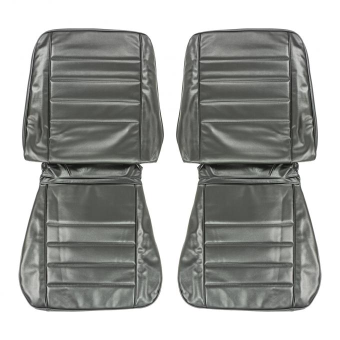 PUI Interiors 1965 Chevrolet Chevelle Black Front Bucket Seat Covers 65AS10U