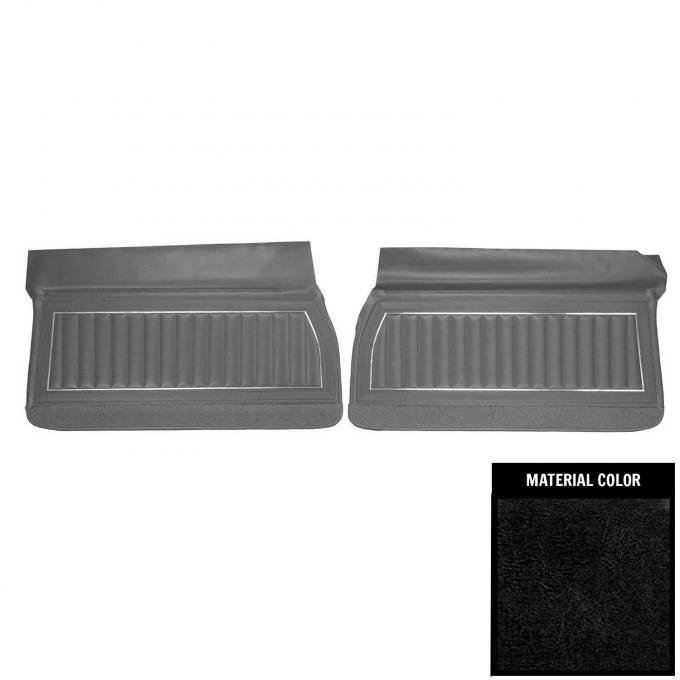 PUI Interiors 1969 Buick Skylark Custom/GS350/GS400 Standard Black Front Door Panels 69UD10