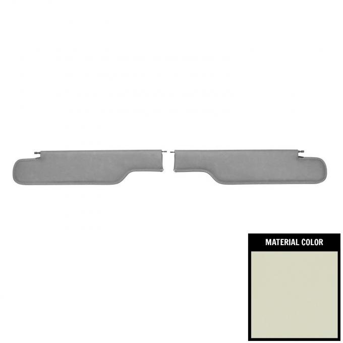 PUI Interiors 1968-1972 Chevelle/GTO/Lemans/Cutlass/Skylark Convertible Off White Sun Visors SV440V