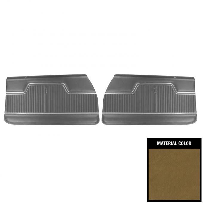 PUI Interiors 1971 Chevrolet Chevelle Pre-Assembled Jade Green Front Door Panels PD249-3