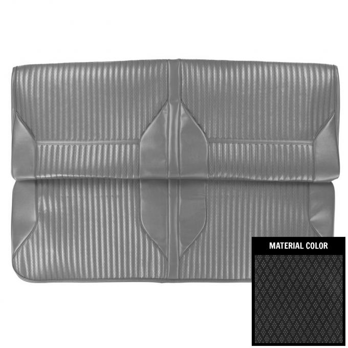 PUI Interiors 1969 Oldsmobile Cutlass Holiday/"S"/442 Sedan Black Rear Bench Seat Cover 69CS10S