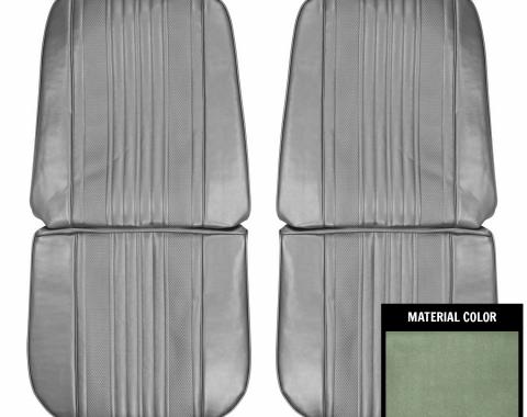 PUI Interiors 1970 Chevrolet Chevelle Dark Metalic Green Front Bucket Seat Covers 70AS24U