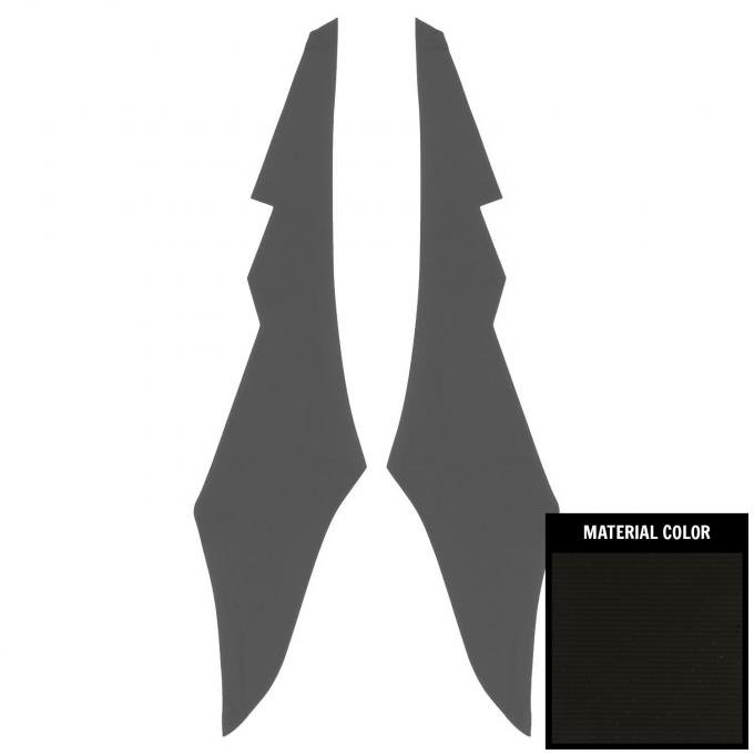 PUI Interiors 1968-1972 Oldsmobile Cutlass "S" Black Perforated Earmuff Boards 70SHB2100B