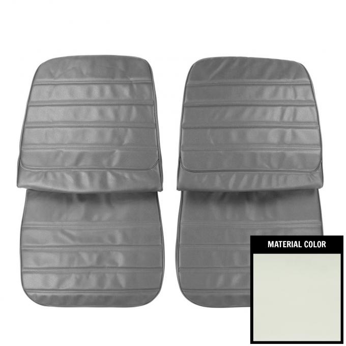 PUI Interiors 1971 Oldsmobile Cutlass/"S"/442 White Front Bucket Seat Covers 71CS37U2