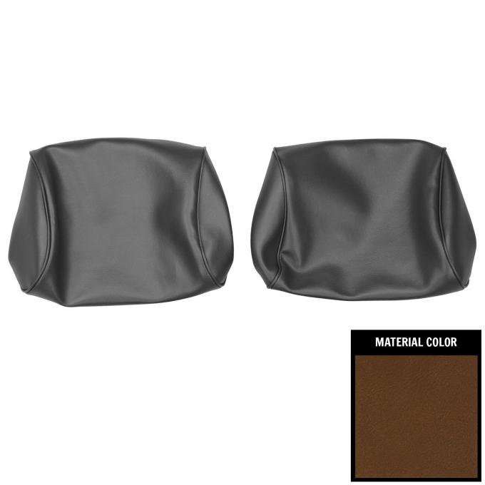 PUI Interiors 1971-1972 Chevelle/GTO/Cutlass/Skylark/Nova Saddle Bench Seat Head Rest Covers 71AH42B
