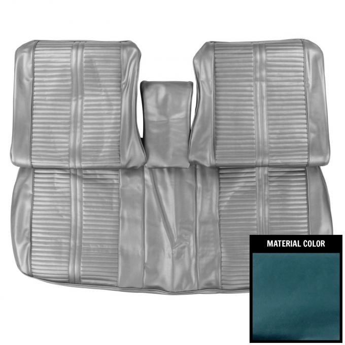 PUI Interiors 1966 Pontiac GTO Blue Front Bench W/Arm Rest Seat Cover 66GS15B