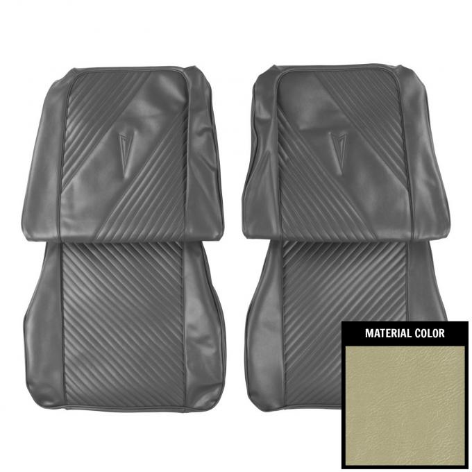 PUI Interiors 1965 Pontiac GTO Parchment Front Bucket Seat Covers 65GS27U