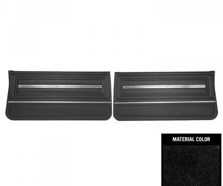 PUI Interiors 1966 Chevrolet Chevelle Pre-Assembled Black Front Door Panels PD280