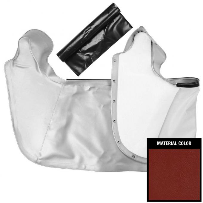 PUI Interiors 1965-1967 Pontiac B-Body Red Convertible Top Boot 65PBT30