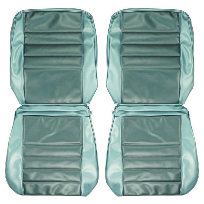 PUI Interiors 1965 Chevrolet Chevelle 2 Tone Blue Front Bucket Seat Covers 65AS13U