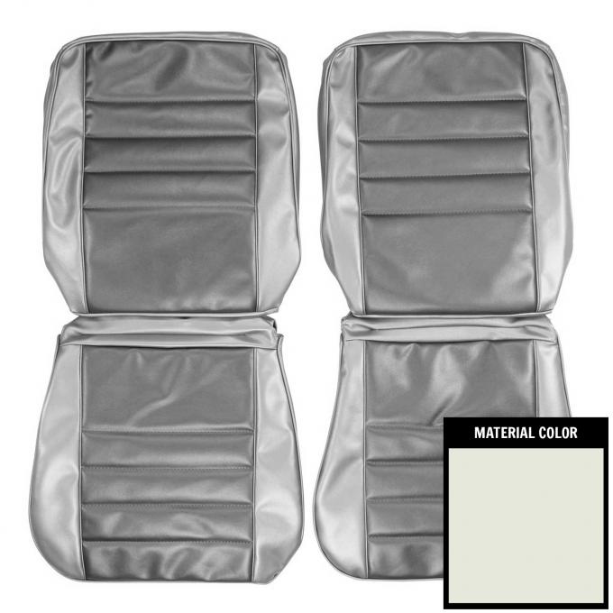 PUI Interiors 1965 Chevrolet Chevelle White Front Bucket Seat Covers 65AS37U