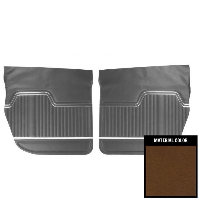 PUI Interiors 1971 Chevrolet Chevelle 4-Door Sedan Dark Saddle Rear Door Panels 70AD4D42S