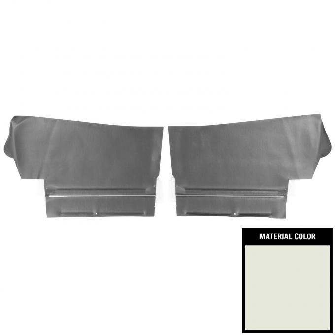 PUI Interiors 1969 Pontiac GTO/Lemans Convertible White/Black Rear Door Panels D458V