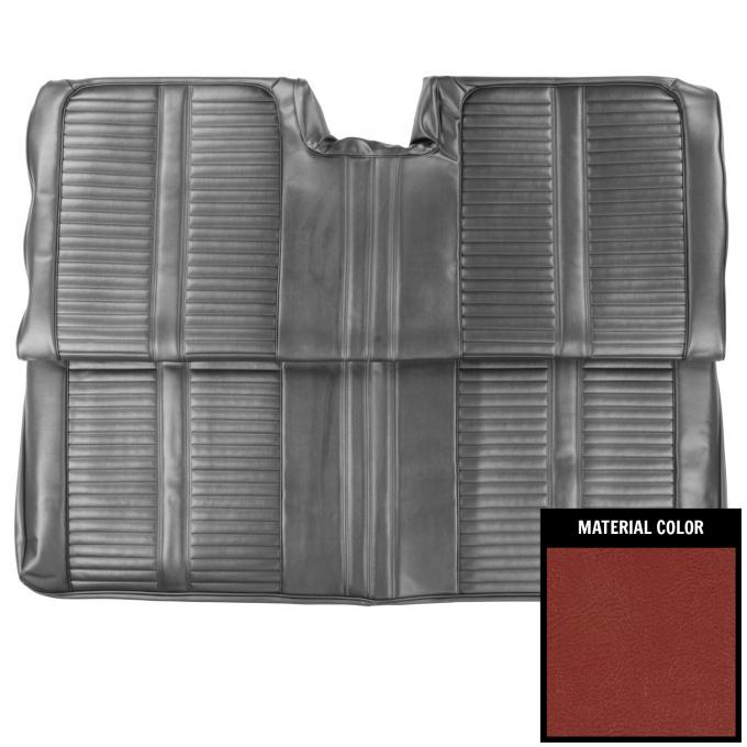 PUI Interiors 1965 Pontiac 2+2 Convertible Metallic Red Rear Bench Seat Cover 65PS208V