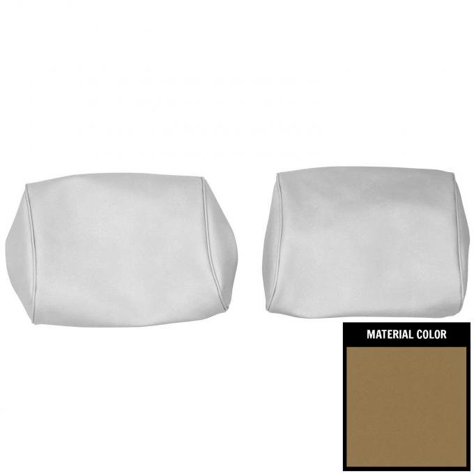 PUI Interiors 1968-1972 Chevelle/GTO/Cutlass/Skylark/Nova Lt Saddle Bench Seat Head Rest Cover 68AH35B