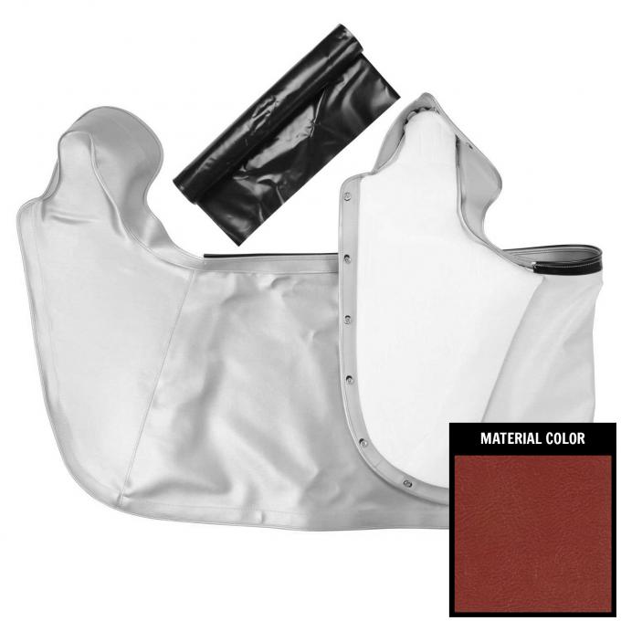 PUI Interiors 1965-1967 Pontiac B-Body Metallic Red Convertible Top Boot 65PBT08