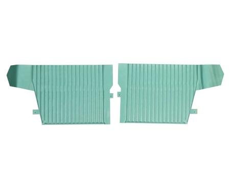 PUI Interiors 1965 Pontiac Gramd Prix Convertible Dark Aqua Rear Door Panels 65PD04V