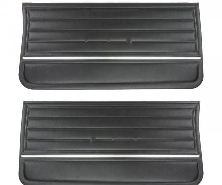 PUI Interiors 1965 Chevrolet Chevelle Pre-Assembled Black Front Door Panels PD260