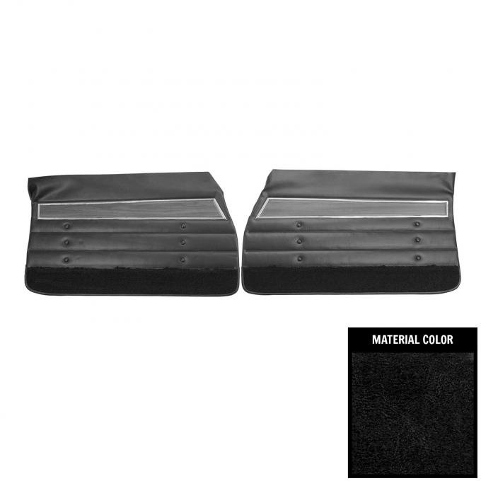 PUI Interiors 1972 Oldsmobile Cutlass "S" Black Front Door Panels 72CD102