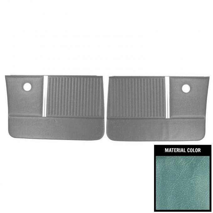 PUI Interiors 1964 Chevrolet Chevelle 4-Door Sedan/Wagon Light Blue Front Door Panels 64AD4D56