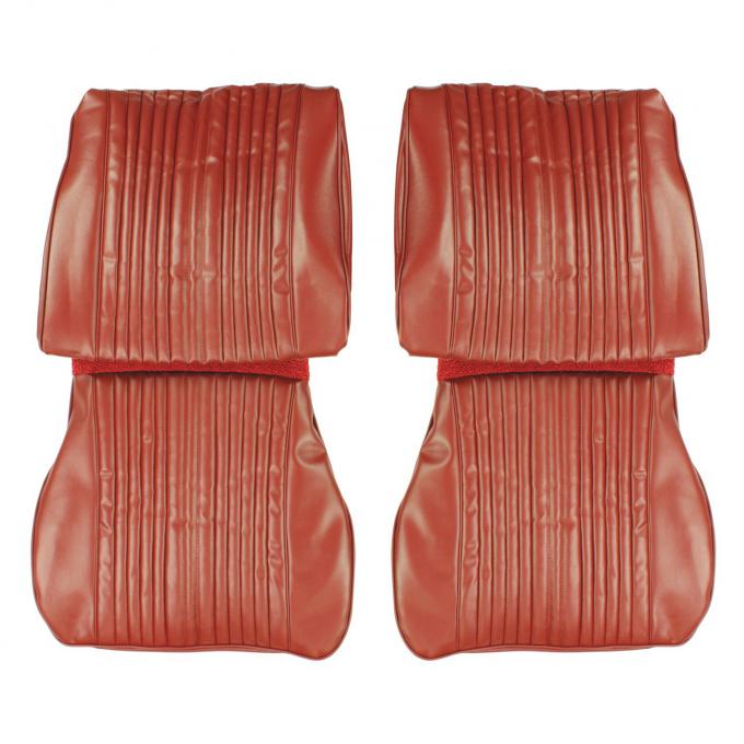 PUI Interiors 1965 Oldsmobile Cutlass Holiday Red Front Bucket Seat Covers 65CS30UH