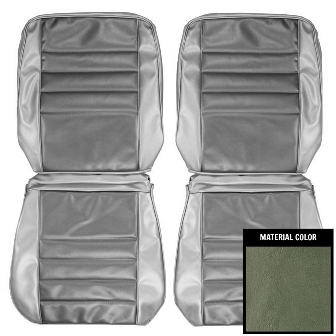 PUI Interiors 1965 Chevrolet Chevelle Aqua Front Bucket Seat Covers 65AS02U