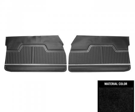 PUI Interiors 1970-1972 Chevrolet Chevelle Black Front Door Panels D240