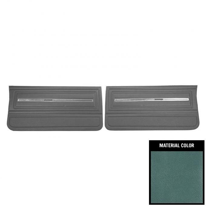 PUI Interiors 1966 Chevrolet Chevelle Light Blue Gold Edition Front Door Panels DO283