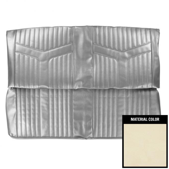 PUI Interiors 1969 Pontiac GTO Convertible White Rear Bench Seat Cover 69GS37V