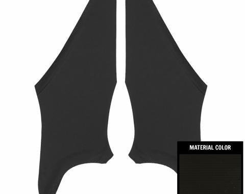 PUI Interiors 1968-1972 Pontiace GTO Black Perforated Earmuff Boards 68GHB100B