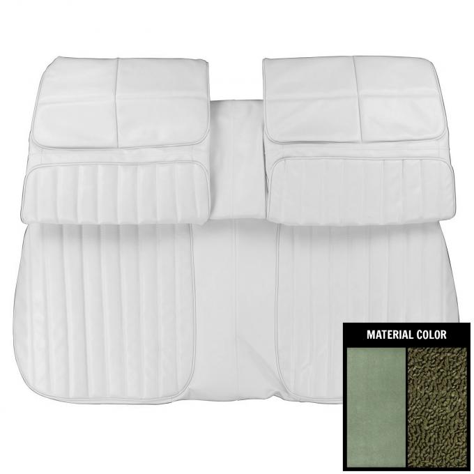 PUI Interiors 1970 Oldsmobile Cutlass Supreme Dark Metallic Green Front Bench Seat Cover 70CS24B1