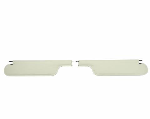 PUI Interiors 1968-1970 Chevrolet Chevelle/El Camino White Ribbed Sun Visors SV5101RC