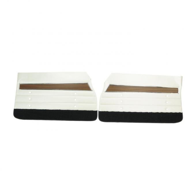 PUI Interiors 1971 Oldsmobile Cutlass "S"Pearl/Black Front Door Panels 71CD282