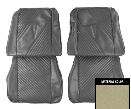 PUI Interiors 1965 Pontiac GTO Parchment Front Bucket Seat Covers 65GS27U