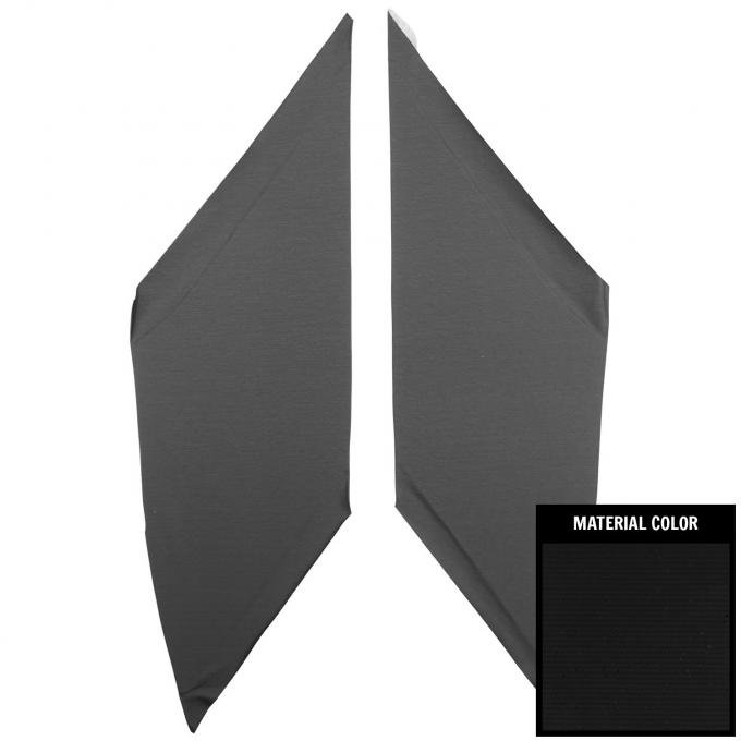 PUI Interiors 1966-1967 Pontiac GTO/Lemans Black Perforated Earmuff Boards 66AHB100B